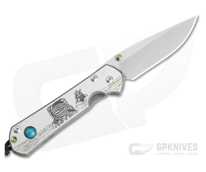 Chris Reeve Small Sebenza 21 CGG LH Left Handed Lunar Landing w/Chrysocolla Cabochon S21-1261 - CRK-S21-1261