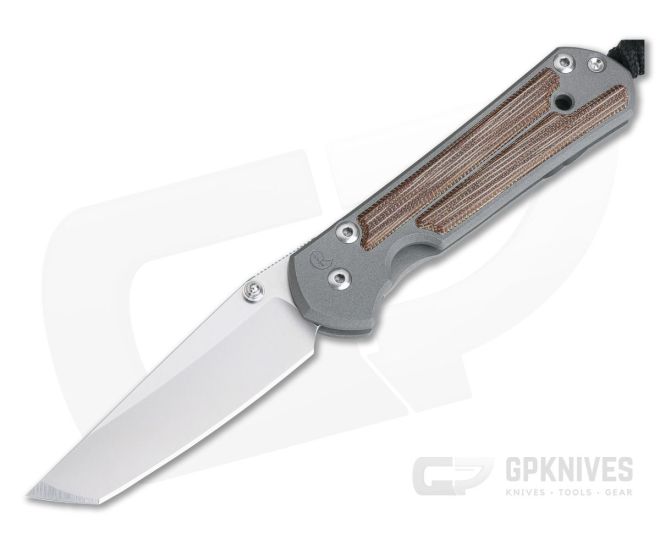 Chris Reeve Small Sebenza 21 Tanto Natural Canvas Micarta Inlays - CRK-S21-1266