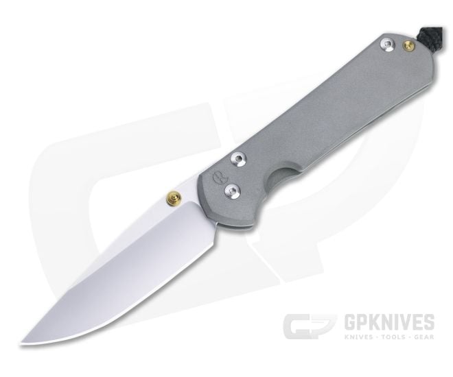 Chris Reeve Small Sebenza 31 Polished S45VN Gold Double Thumb Lugs Drop Point Titanium Folder - CRK-S31-1000-002