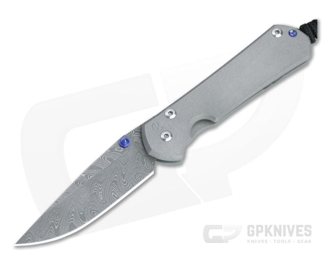 Chris Reeve Small Sebenza 31 Boomerang Damascus Titanium Folding Knife 002 - CRK-S31-1002-002