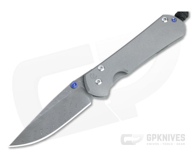 Chris Reeve Small Sebenza 31 Boomerang Damascus Titanium Folding Knife 003 - CRK-S31-1002-003