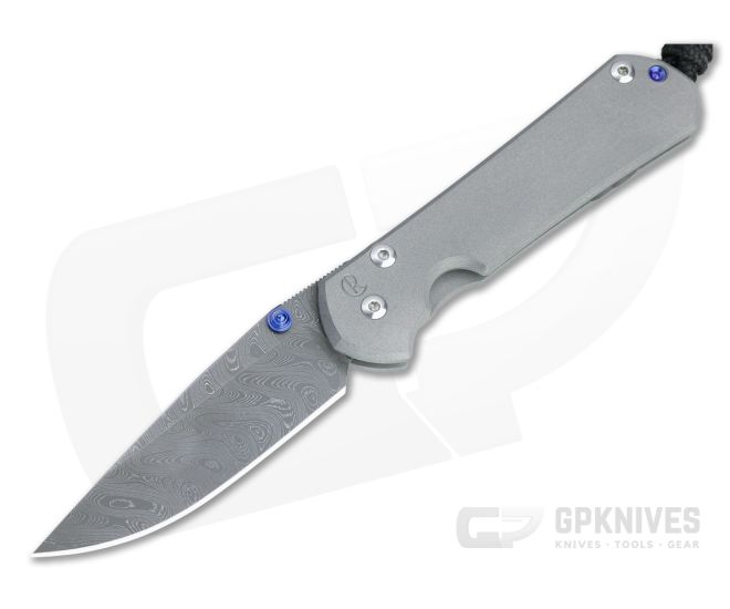 Chris Reeve Small Sebenza 31 Boomerang Damascus Titanium Folding Knife 005 - CRK-S31-1002-005