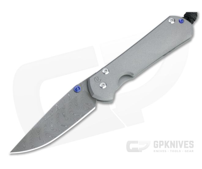 Chris Reeve Small Sebenza 31 Boomerang Damascus Titanium Folding Knife 006 - CRK-S31-1002-006