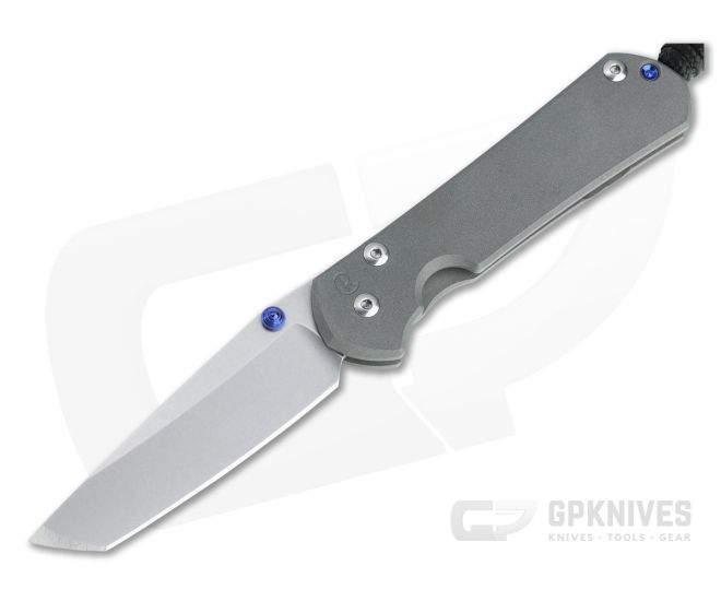 Chris Reeve Small Sebenza 31 Tanto Stonewashed Magnacut Titanium Folder - CRK-S31-1010