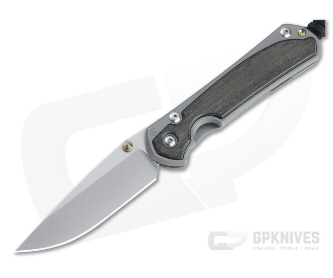 Chris Reeve Small Sebenza 31 Stonewashed S45VN Bog Oak Inlay Folding Knife 003 - CRK-S31-1100-003