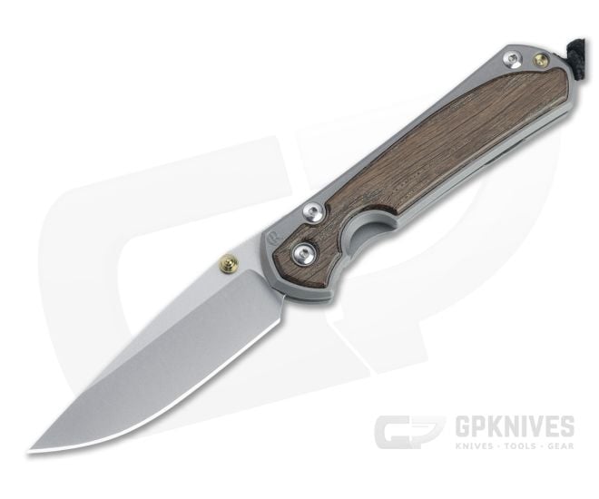 Chris Reeve Small Sebenza 31 Stonewashed S45VN Bog Oak Inlay Folding Knife 007 - CRK-S31-1100-007