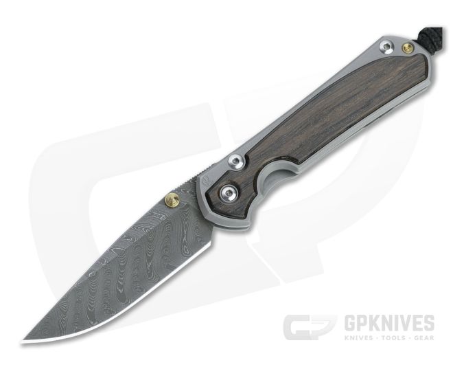 Chris Reeve Small Sebenza 31 Boomerang Damascus Bog Oak Inlaid Folding Knife 001 - CRK-S31-1102-001