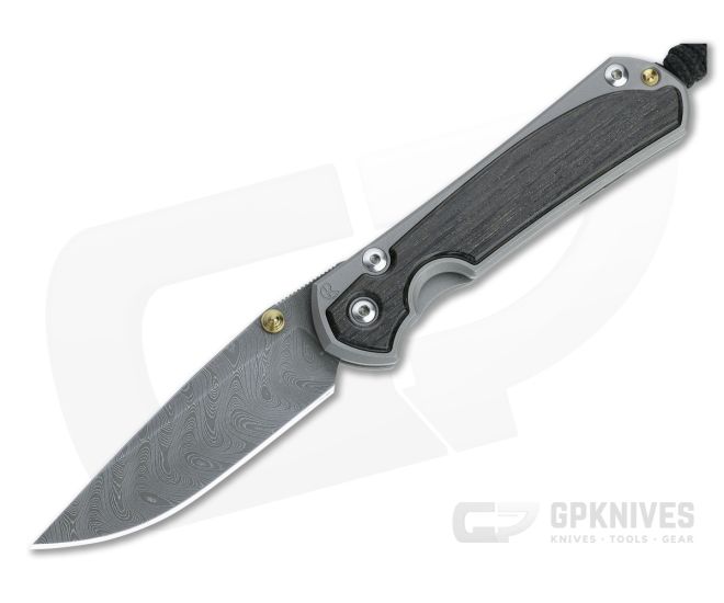 Chris Reeve Small Sebenza 31 Boomerang Damascus Bog Oak Inlaid Folding Knife 002 - CRK-S31-1102-002