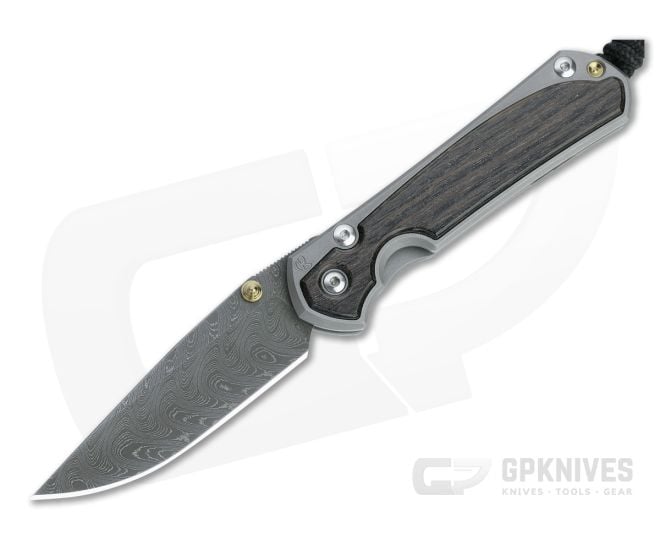 Chris Reeve Small Sebenza 31 Boomerang Damascus Bog Oak Inlaid Folding Knife 003 - CRK-S31-1102-003