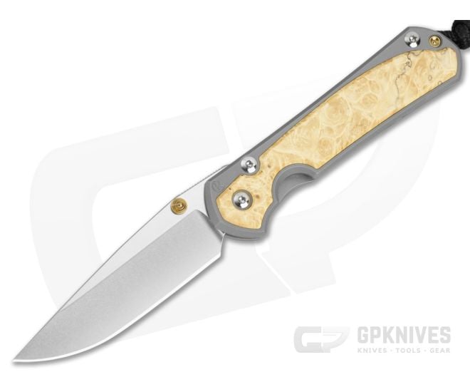 Chris Reeve Small Sebenza 31 Box Elder Wood Stonewash MagnaCut Folding Knife (2.99" Blade) S31-1108-021 - CRK-S31-1108-021