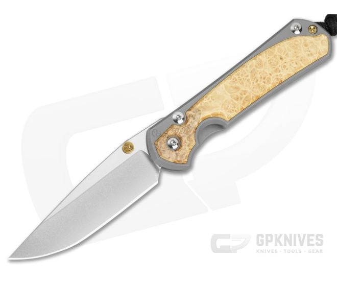 Chris Reeve Small Sebenza 31 Box Elder Wood Stonewash MagnaCut Folding Knife (2.99" Blade) S31-1108-022 - CRK-S31-1108-022