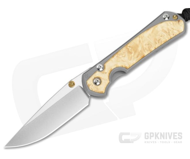 Chris Reeve Small Sebenza 31 Box Elder Wood Stonewash MagnaCut Folding Knife (2.99" Blade) S31-1108-024 - CRK-S31-1108-024