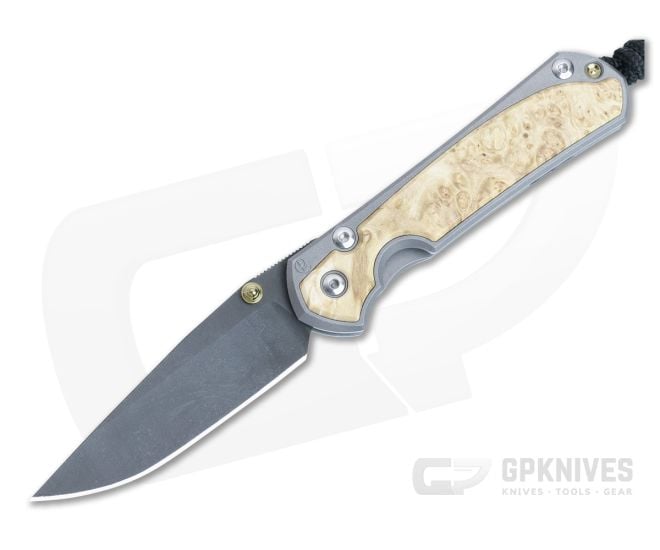 Chris Reeve Small Sebenza 31 Ladder Damascus Box Elder Inlaid Folder S31-1112-001 - CRK-S31-1112-001