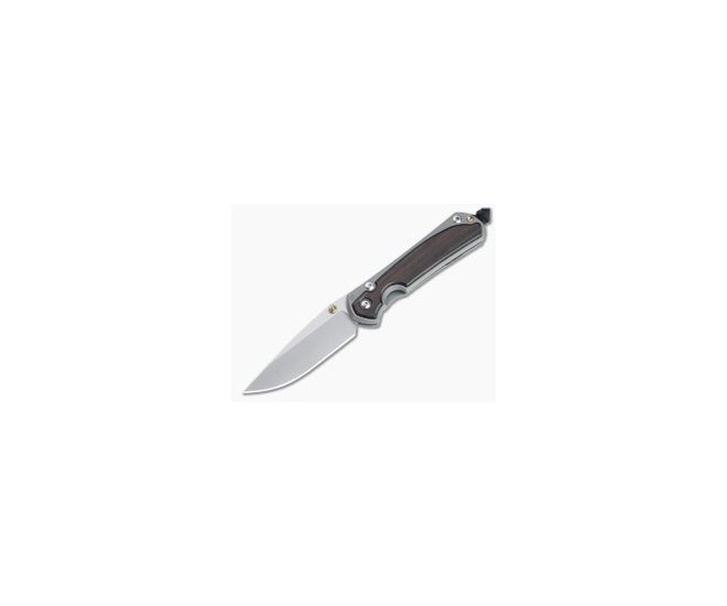 Chris Reeve Small Sebenza 31 Stonewashed S45VN Macassar Ebony Inlay Folding Knife 003 - CRK-S31-1116-003