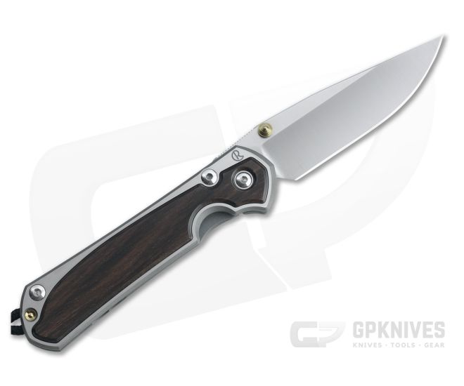 Chris Reeve Small Sebenza 31 Left Handed S45VN Macassar Ebony Inlay Frame Lock Folder 002 - CRK-S31-1117-002