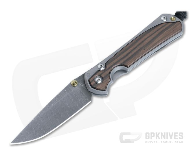 Chris Reeve Small Sebenza 31 Frame Lock Folder Macassar Ebony Inlay Ladder Damascus Drop Point S31-1120-001 - CRK-S31-1120-001