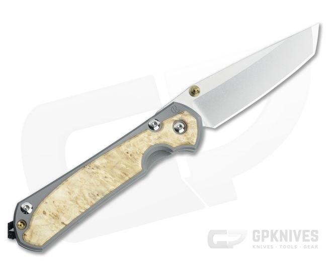 Chris Reeve Small Sebenza 31 Left Hand Tanto Box Elder - CRK-S31-1133-003