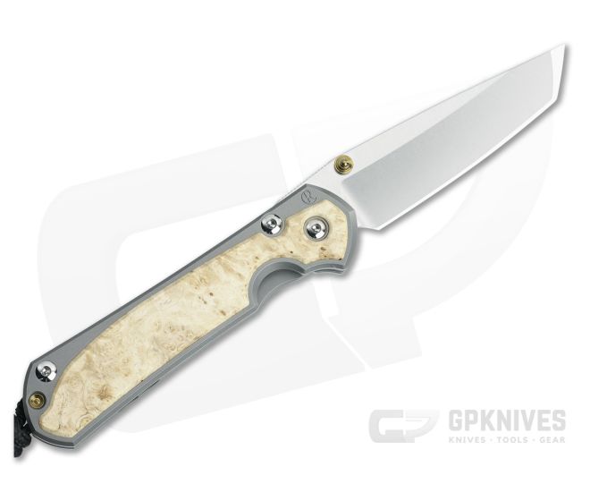 Chris Reeve Small Sebenza 31 Left Hand Tanto Box Elder - CRK-S31-1133-004