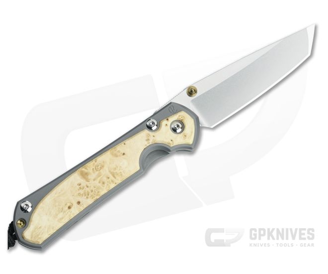Chris Reeve Small Sebenza 31 Left Hand Tanto Box Elder - CRK-S31-1133