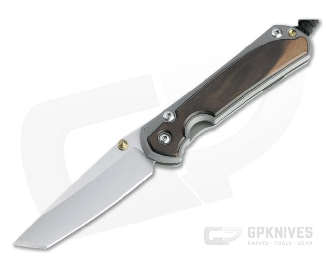 Chris Reeve Small Sebenza 31 Tanto Stonewashed Magnacut Macassar Ebony Titanium Folder 001 - CRK-S31-1134-001