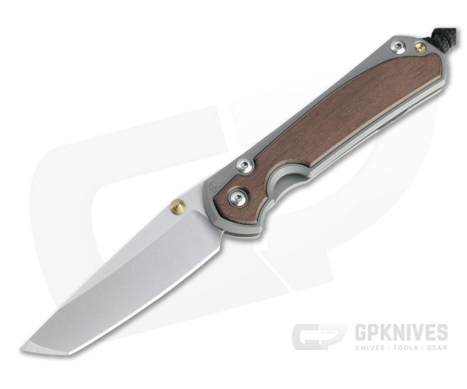 Chris Reeve Small Sebenza 31 Tanto Stonewashed Magnacut Macassar Ebony Titanium Folder 003 - CRK-S31-1134-003
