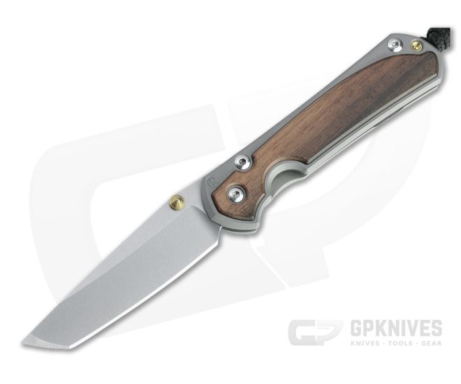 Chris Reeve Small Sebenza 31 Tanto Stonewashed Magnacut Macassar Ebony Titanium Folder 004 - CRK-S31-1134-004