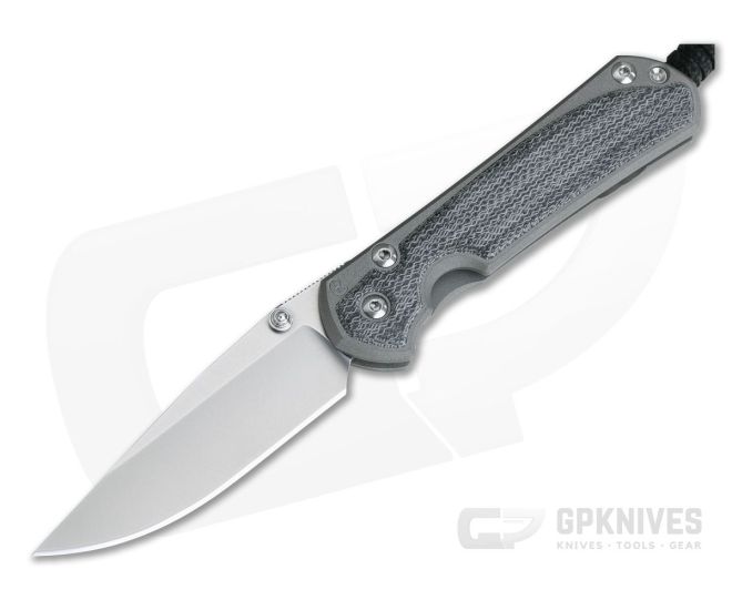 Chris Reeve Small Sebenza 31 Stonewashed S45VN Black Canvas Micarta Inlay Folding Knife - CRK-S31-1200