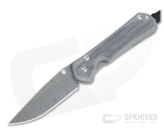 Chris Reeve Small Sebenza 31 Ladder Damascus Black Micarta Inlay Folding Knife 002 - CRK-S31-1204-002