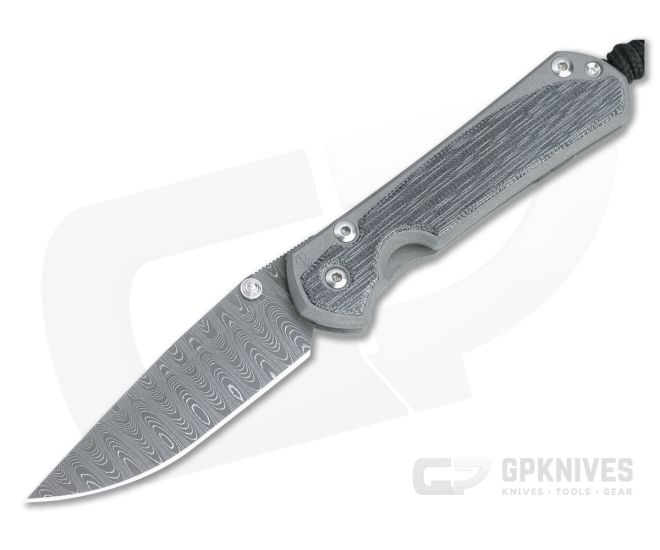 Chris Reeve Small Sebenza 31 Ladder Damascus Black Micarta Inlay Folding Knife 003 - CRK-S31-1204-003