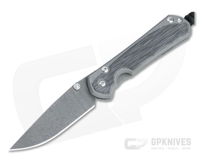 Chris Reeve Small Sebenza 31 Ladder Damascus Black Micarta Inlay Folding Knife 004 - CRK-S31-1204-004