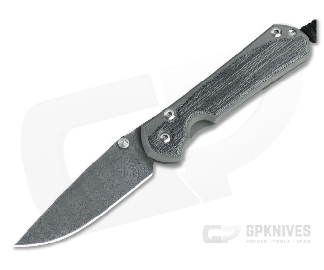 Chris Reeve Small Sebenza 31 Ladder Damascus Black Micarta Inlay Folder 005 - CRK-S31-1204-005
