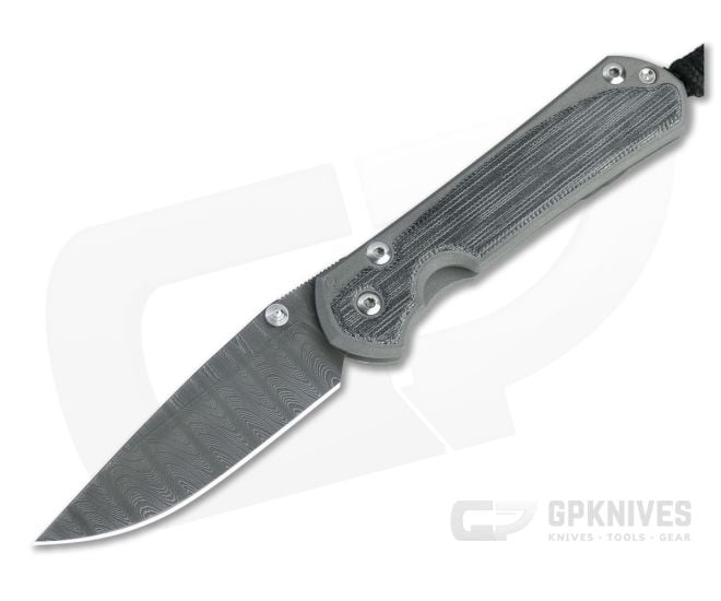 Chris Reeve Small Sebenza 31 Ladder Damascus Black Micarta Inlay Folder 006 - CRK-S31-1204-006