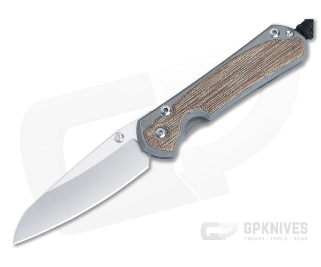Chris Reeve Small Sebenza 31 Natural Canvas Micarta Inlays Stonewash MagnaCut Insingo Blade S31-1222 - CRK-S31-1222