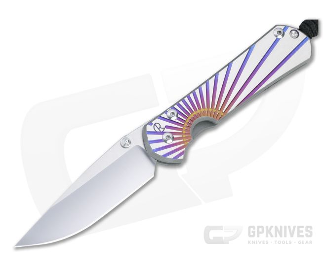 Chris Reeve Small Sebenza 31 S45VN Unique Graphic Titanium Folding Knife 011 - CRK-S31-1400-011