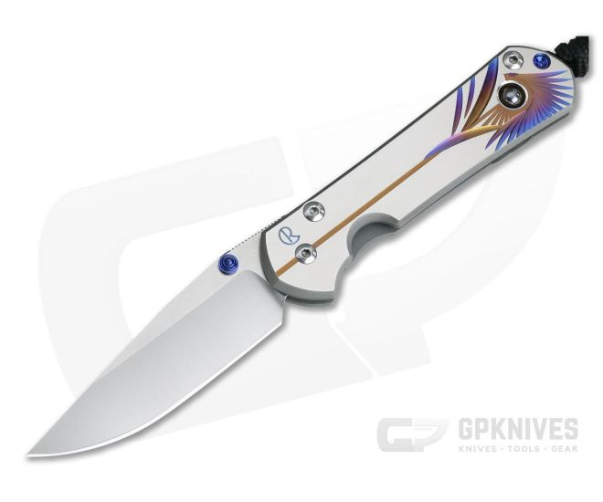 Chris Reeve Small Sebenza 31 Unique Graphic w/ Hematite Cabochon Drop Point 002 - CRK-S31-1408-002
