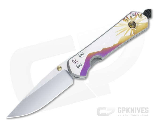 Chris Reeve Small Sebenza 31 S45VN Citrine "Morning Sun" Unique Graphic Folder 008 - CRK-S31-1408-008