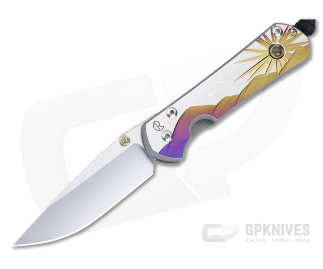 Chris Reeve Small Sebenza 31 S45VN Citrine "Morning Sun" Unique Graphic Folder 009 - CRK-S31-1408-009