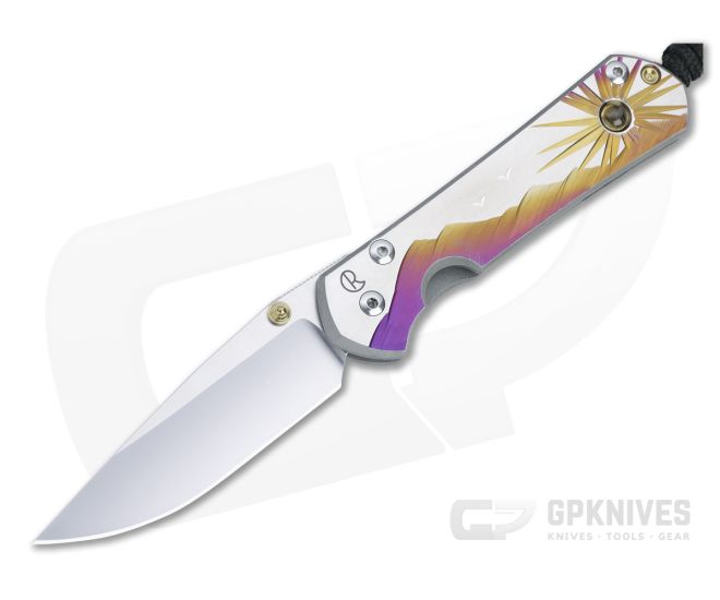 Chris Reeve Small Sebenza 31 S45VN Citrine "Morning Sun" Unique Graphic Folder 010 - CRK-S31-1408-010