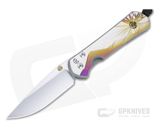 Chris Reeve Small Sebenza 31 S45VN Citrine "Morning Sun" Unique Graphic Folder 011 - CRK-S31-1408-011