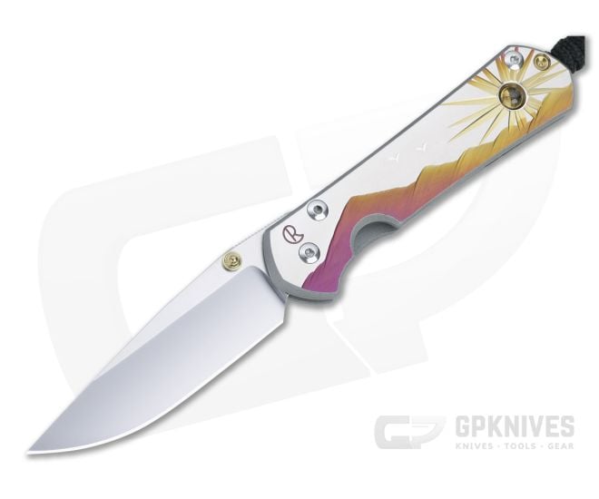 Chris Reeve Small Sebenza 31 S45VN Citrine "Morning Sun" Unique Graphic Folder 012 - CRK-S31-1408-012