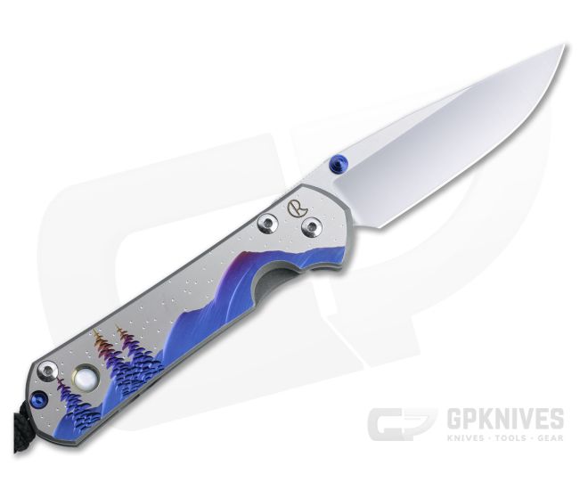 Chris Reeve Small Sebenza 31 Left Hand Night Sky S45VN MOP Inlay Unique Graphic Folding Knife 003 - CRK-S31-1409-003