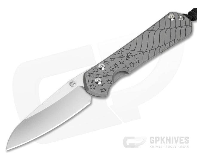 Chris Reeve Small Sebenza 31 Insingo Forever Flag Glass Blasted Titanium MagnaCut Folding Knife (2.94" Blade) S31-1508 - CRK-S31-1508