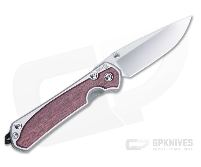 Chris Reeve Small Sebenza 31 Left Hand 2024 Annual Purple Heart Wood - CRK-S31-1743