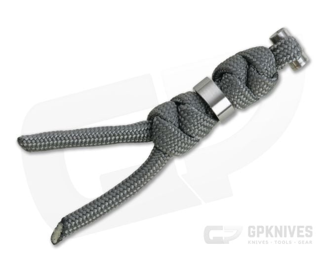 Chris Reeve Small Sebenza 31 Lanyard Charcoal with Silver Bead - CRK-S31-7032