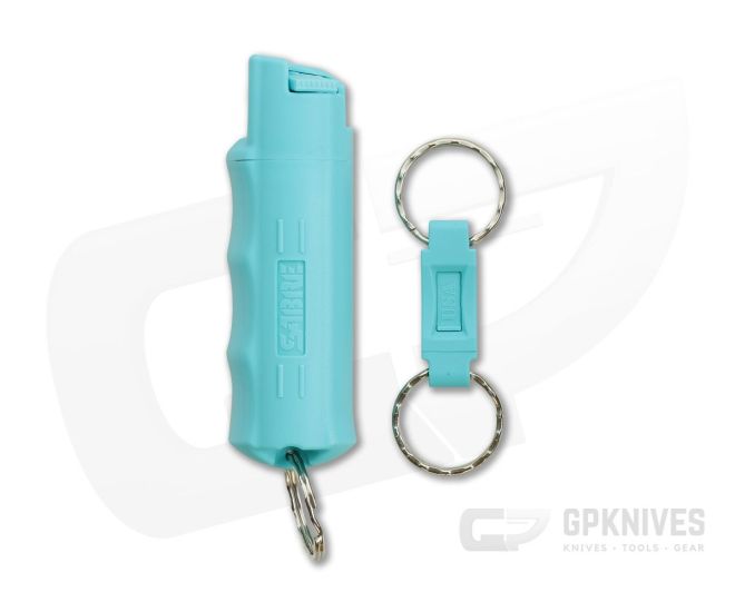 Sabre Red Kuros Teal Hardcase QR Key Ring Pepper Spray 10616 - SA-10616