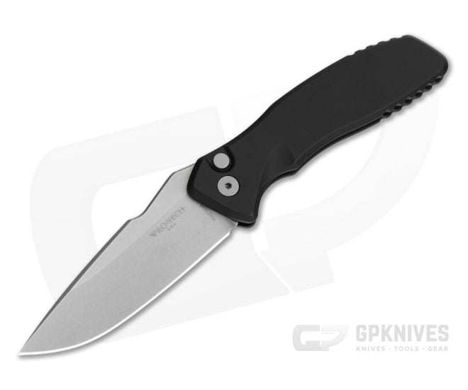 Protech Pallas Black Aluminum Stonewashed MagnaCut Spartan Blades Collaboration Automatic Knife (3.50" Blade) SB1101 - PT-SB1101