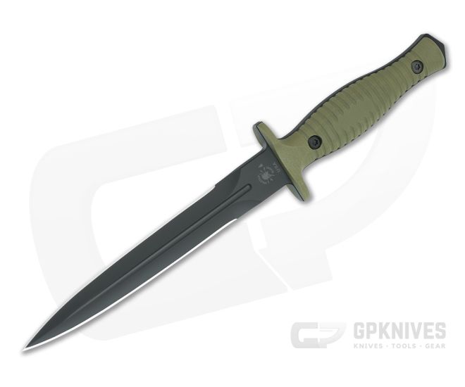 Spartan George V-14 Dagger Black Magnacut OD Green G10 - SB-SB27BKGRKYBK