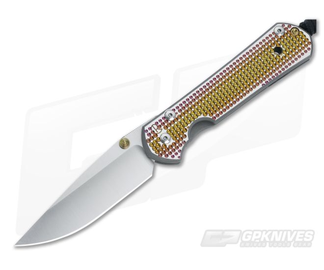 Chris Reeve Large Sebenza 21 Unique Graphic Gold Hue Droplets - CRK-L21-X045