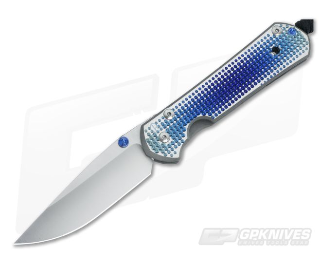 Chris Reeve Large Sebenza 21 Unique Graphic Lt Blue Droplets - CRK-L21-X043