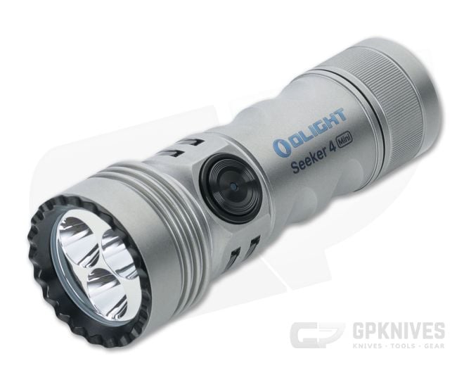 ライト・ランタン Olight Seeker 4 mini Titanium Olight Seeker 4 Mini Gray Titanium 1200 Lumen + UV Flashlight
